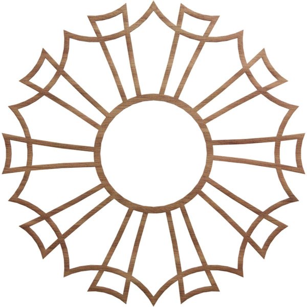 Augustus Wood Fretwork Pierced Ceiling Medallion, Walnut, 28